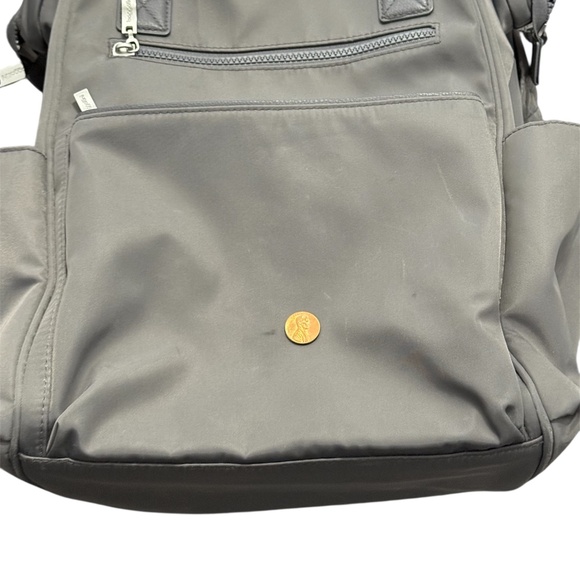 Baggallini Smoke Gray Soho Backpack Laptop Tote Carry On RFID Luggage Sleeve - Picture 11 of 13